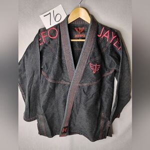 Jayefo Kids Brazilian Jiu-Jitsu GI Boys Girls Size A1 Black Top Only